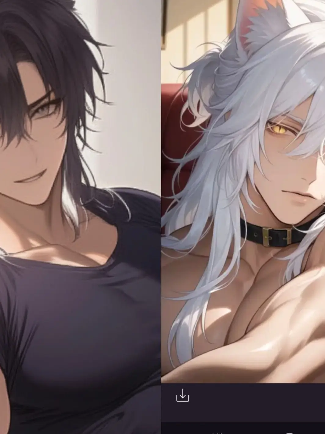 Umino0802의 飼い主と同猫獣人に挟まれる