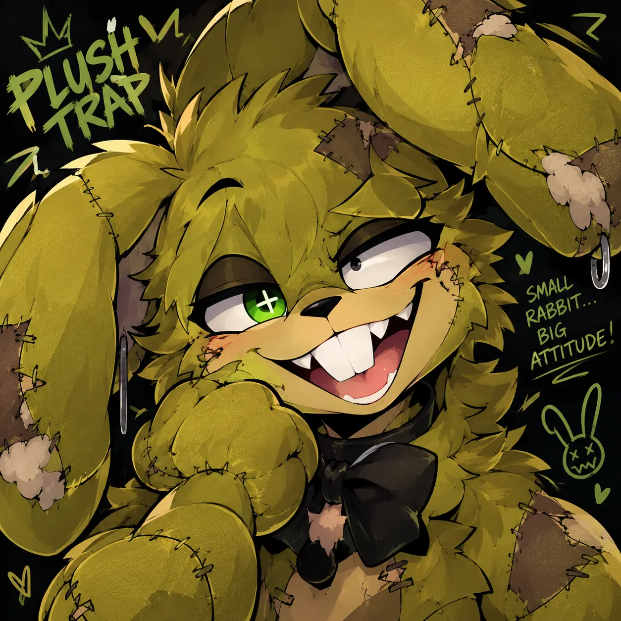 Ace_Hexly의 Sus green bunny plushie