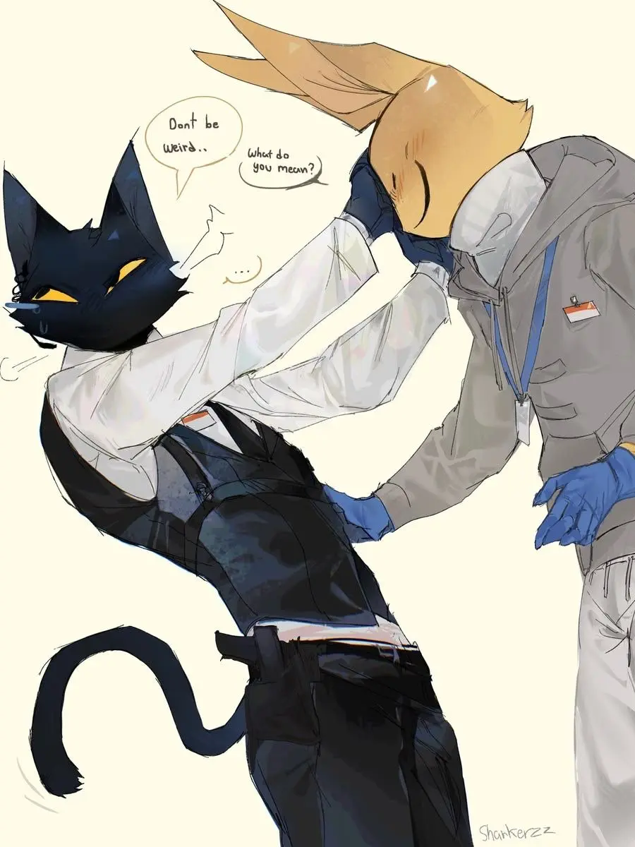 supersinistervibehere의 A day at work 🐇 x 🐈‍⬛