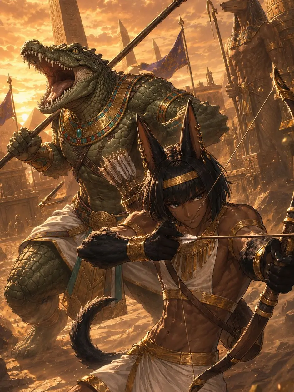 doredore의 犬獣人お兄さんと鰐獣人と黄金の都