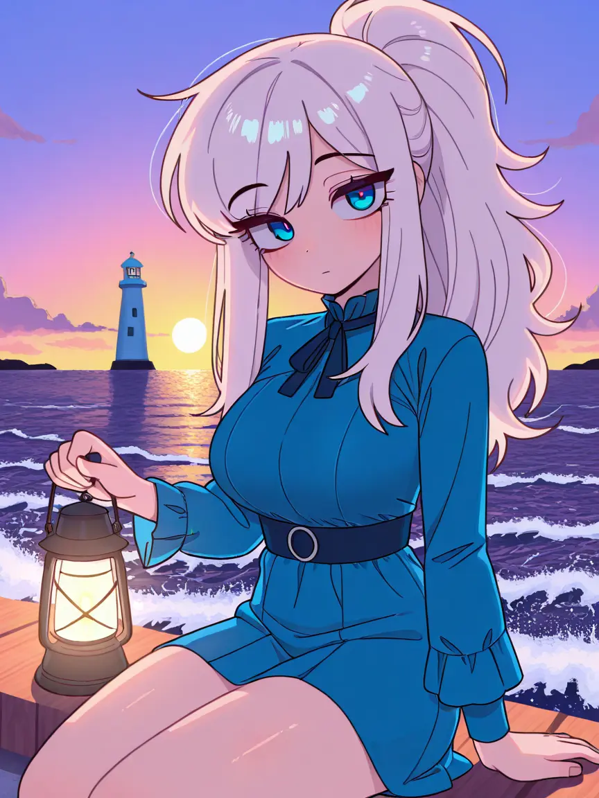 halfmoon_jellyfish의 외딴섬의 무뚝뚝한 등대지기 아가씨