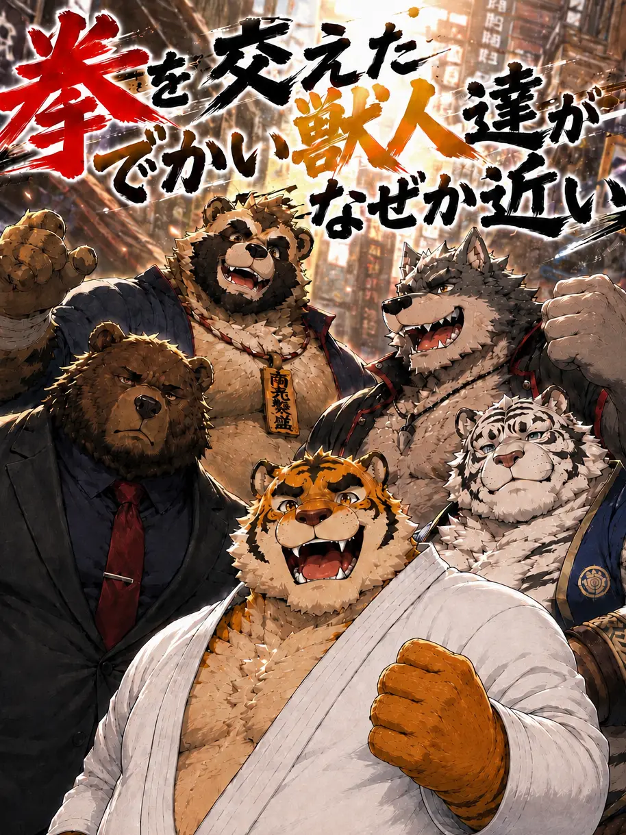 taro_marugabu의 拳を交えたでかい獣人達がなぜか近い