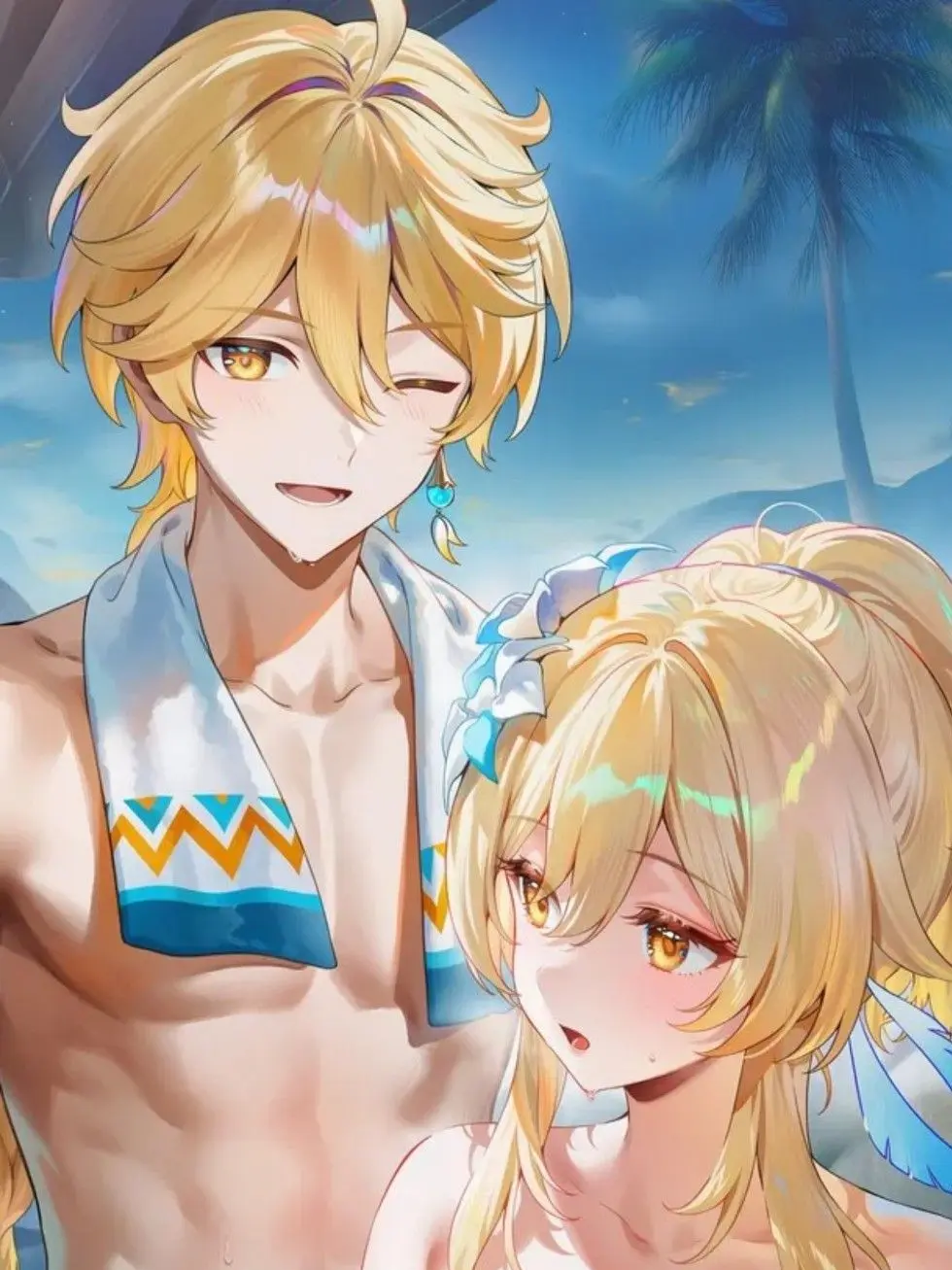 HI913의 原神　旅人「兄妹」