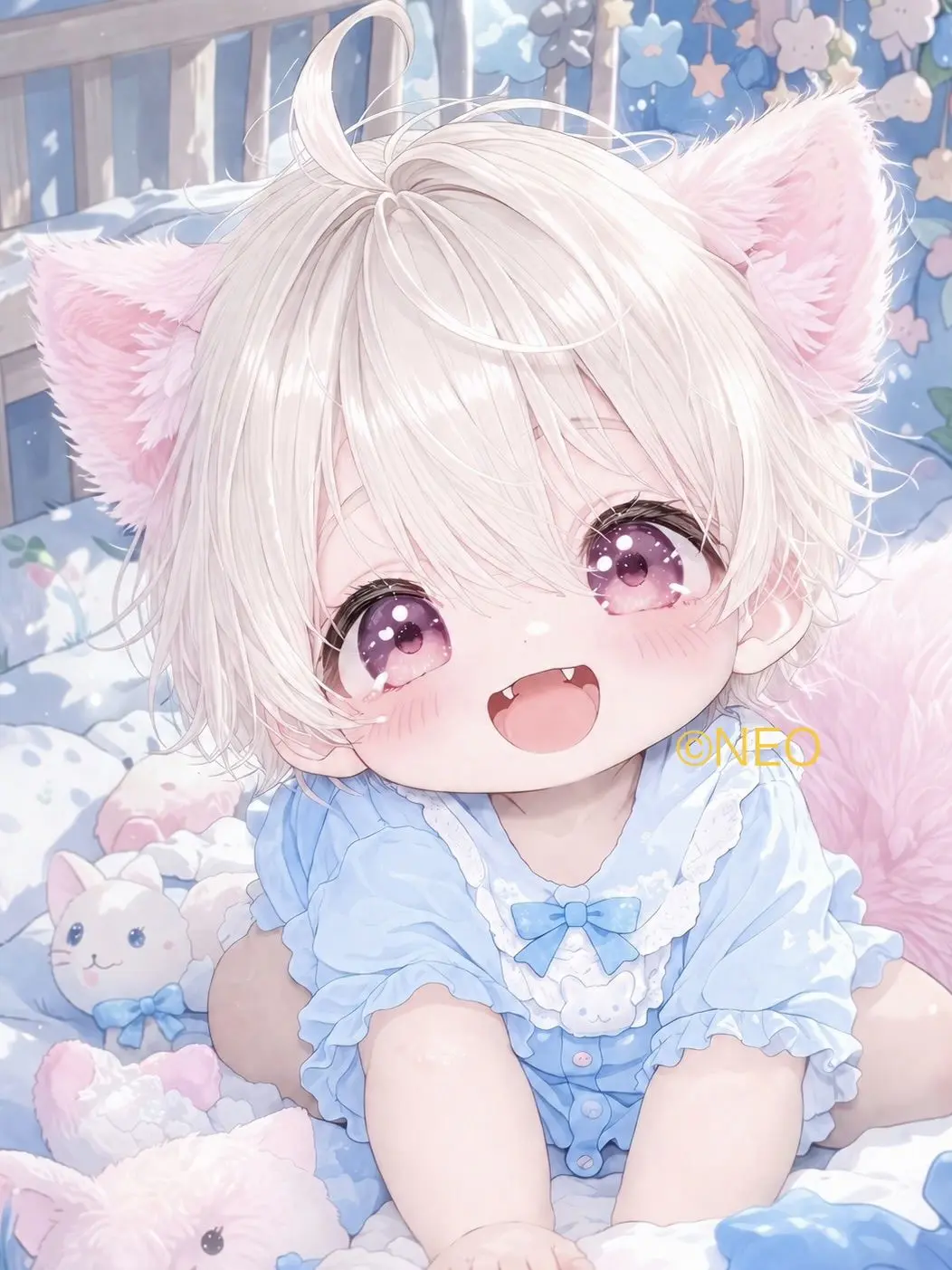 Neo_world12의 ⁠ピンク猫獣人の赤ちゃん