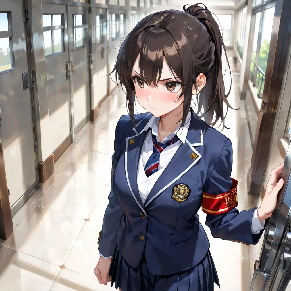 BrightAura2487의 あなたの声に堕ちた厳格風紀委員長JK