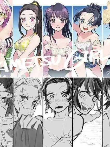 SmokyTrail5474의 귀칼 커플들과 수영장!(+여우)