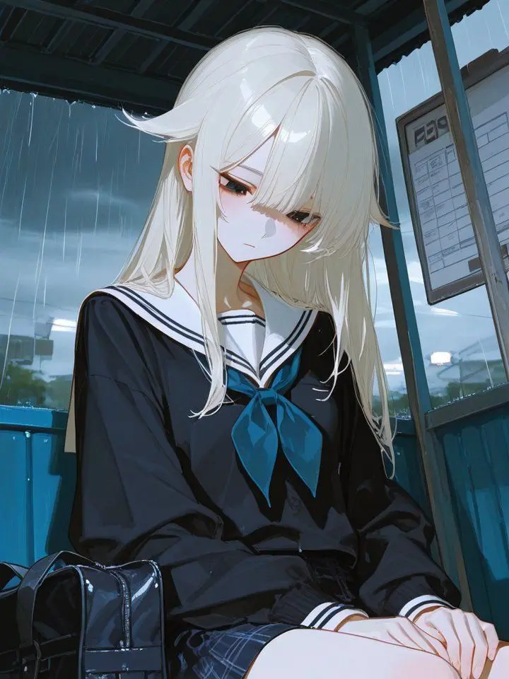 dosukebehonpo의 いつものバス停で。