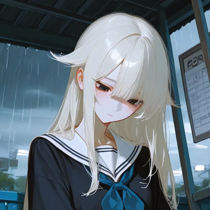 dosukebehonpo의 いつものバス停で。
