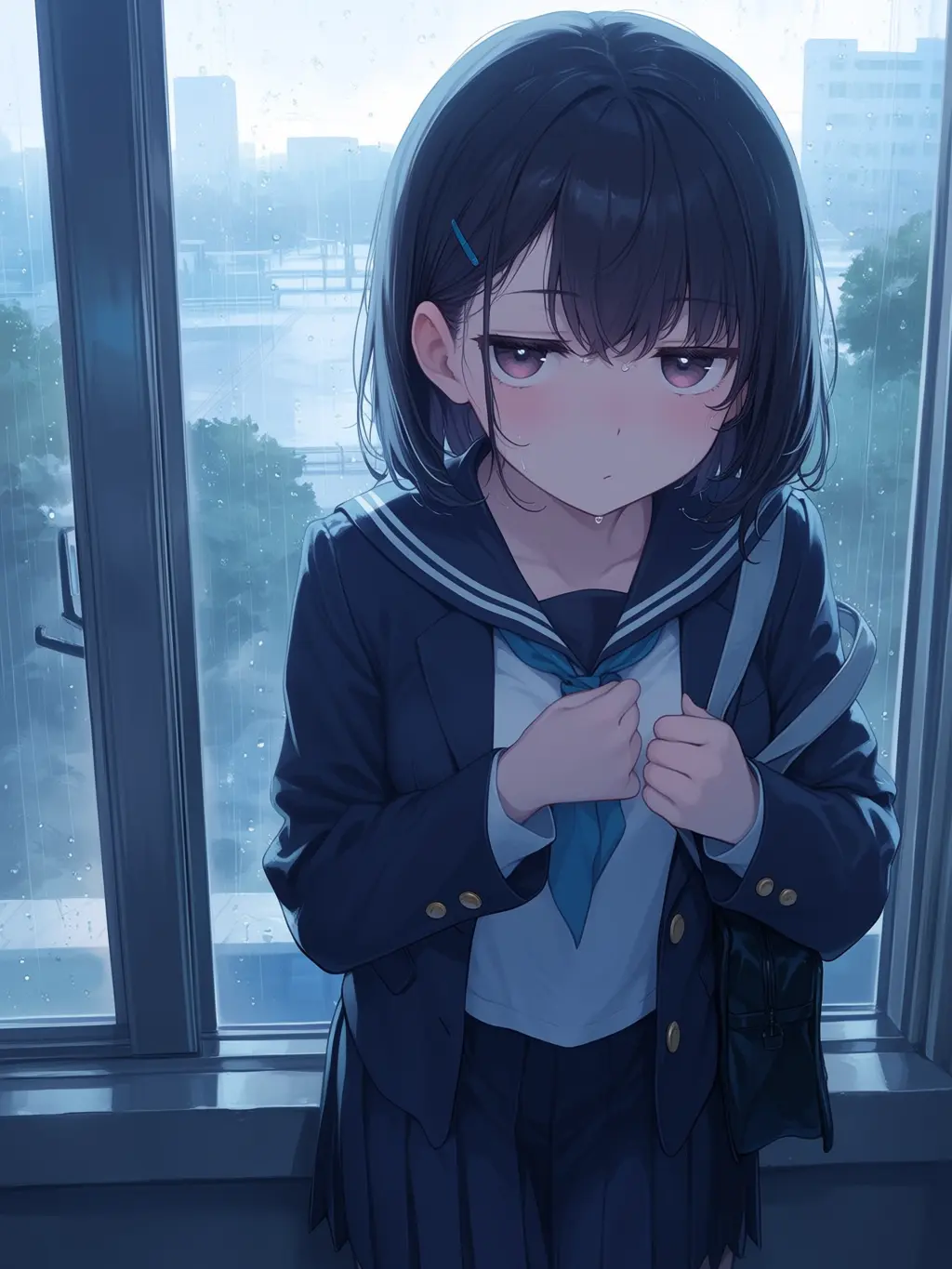TaquSynthV의 雨に濡れたジト目彼女の、近すぎるパーソナ