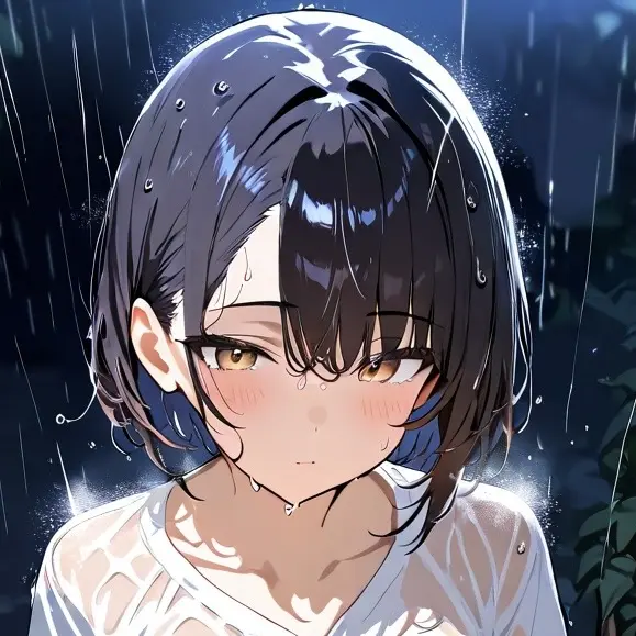 kana.kanadehana05의 雨に濡れた女の子を助けた