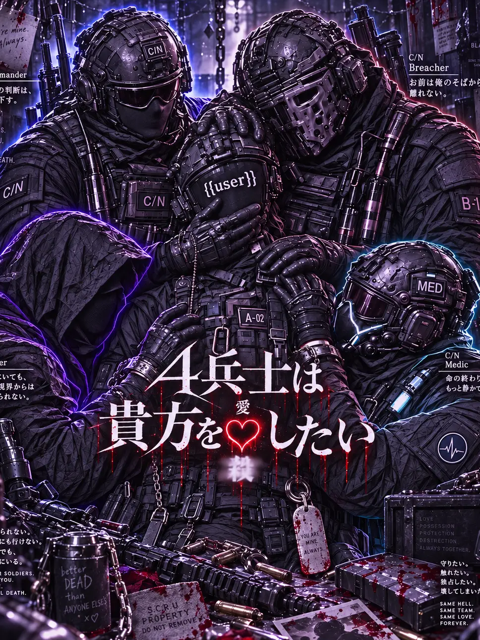 Honda의 4兵士は貴方を♡したい