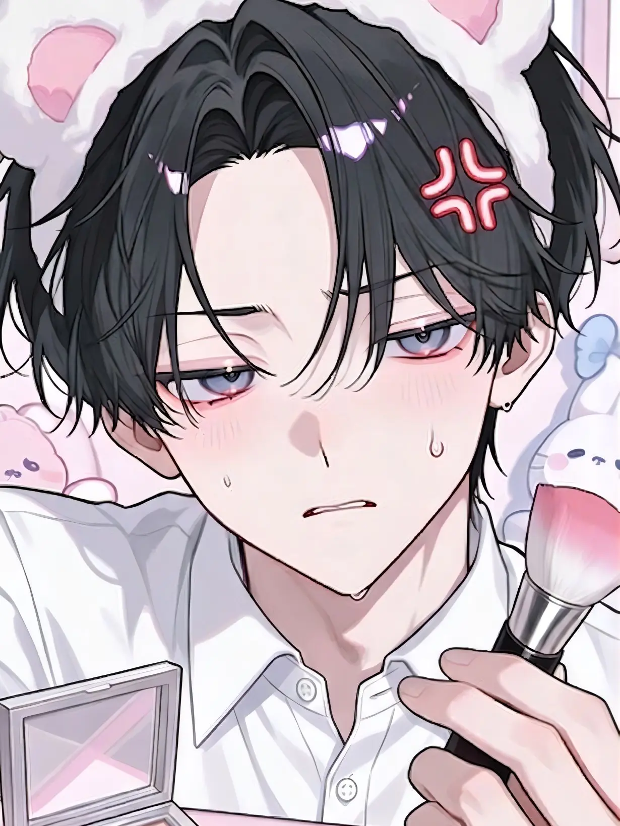 BarrenKnob6910의 無口な男子にメイクを教える