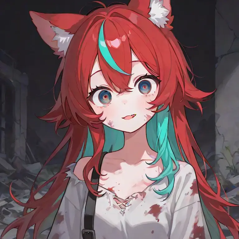 UpsetBlow3427의 廃墟に現れた明らかにやばい女の子