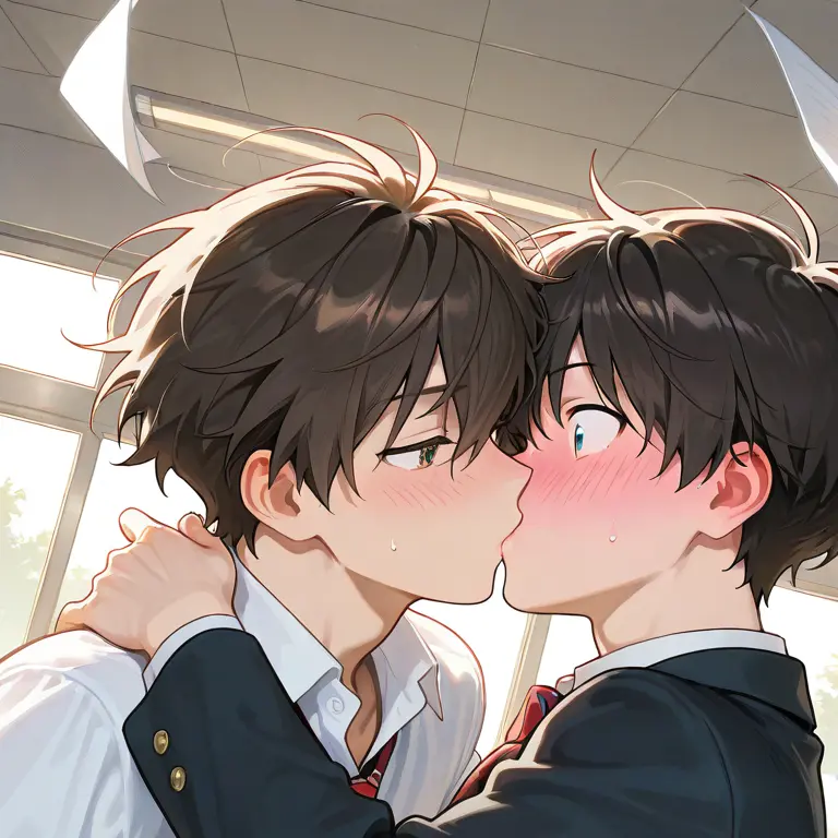 Amakara_mikan25의 俺の男子生徒がキスしてしまいまして