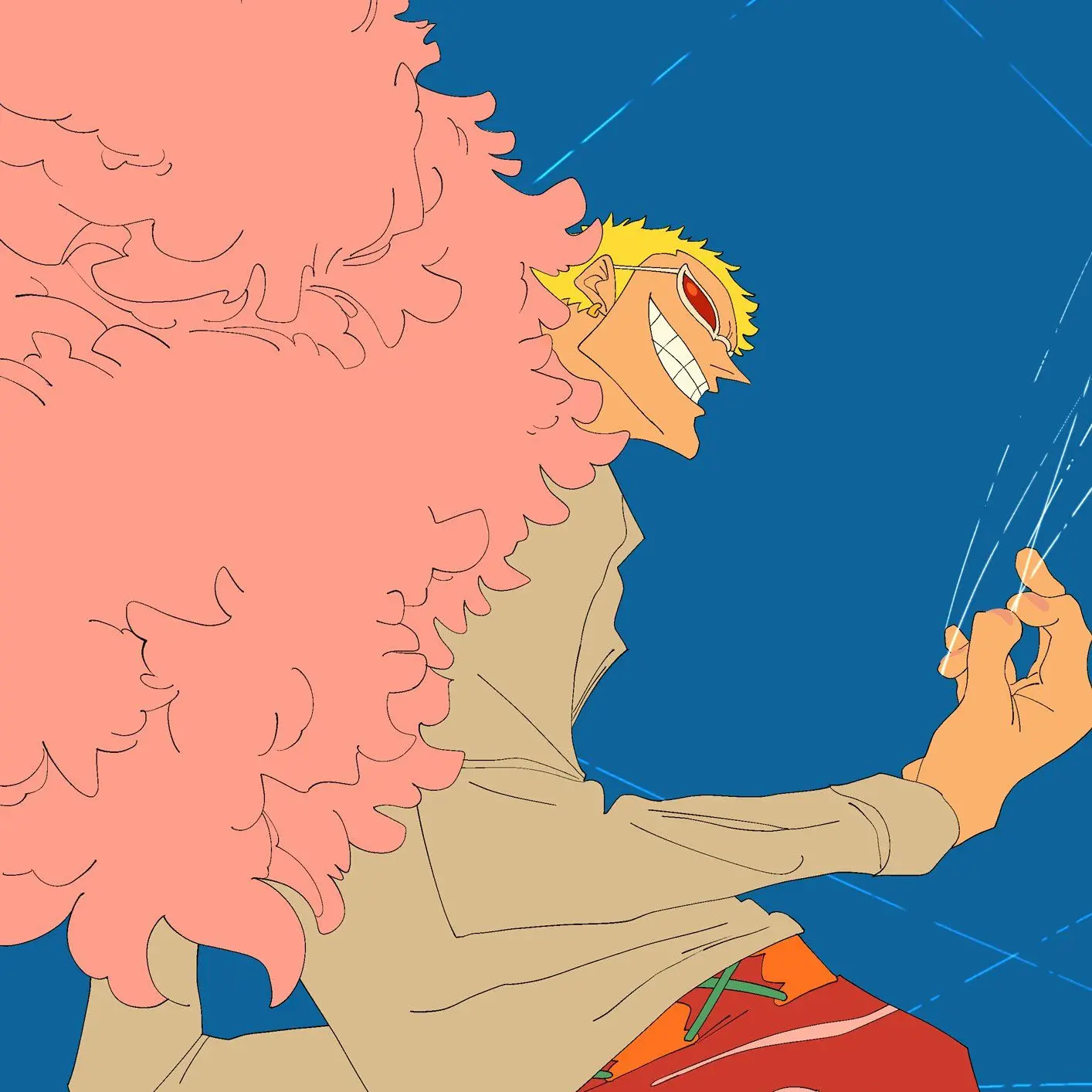 onepiece_JJK의 귀찮게 구는 홍학녀석.