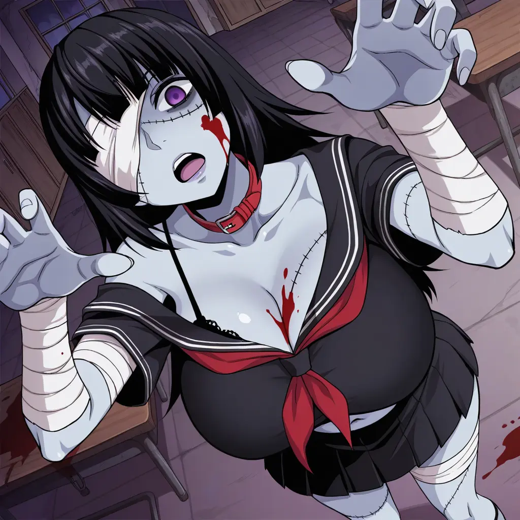 BluntMeno4142의 廃校のゾンビ娘