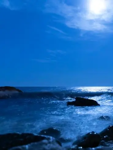 Fuhe-25의 夜中の海にいた君。