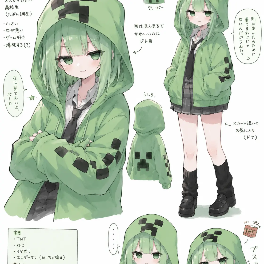 zetamin000의 マイクラのモブが擬人化した！？学パロ