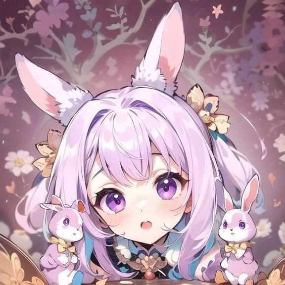 紫色ウサギ娘