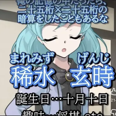 Profile image of 稀水玄時