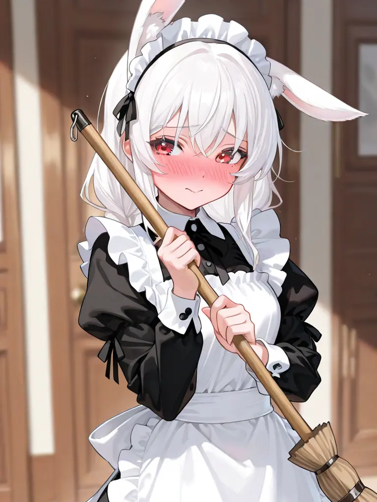 Chees_eating_MOUSE의 부끄럼 많은 토끼수인 메이드