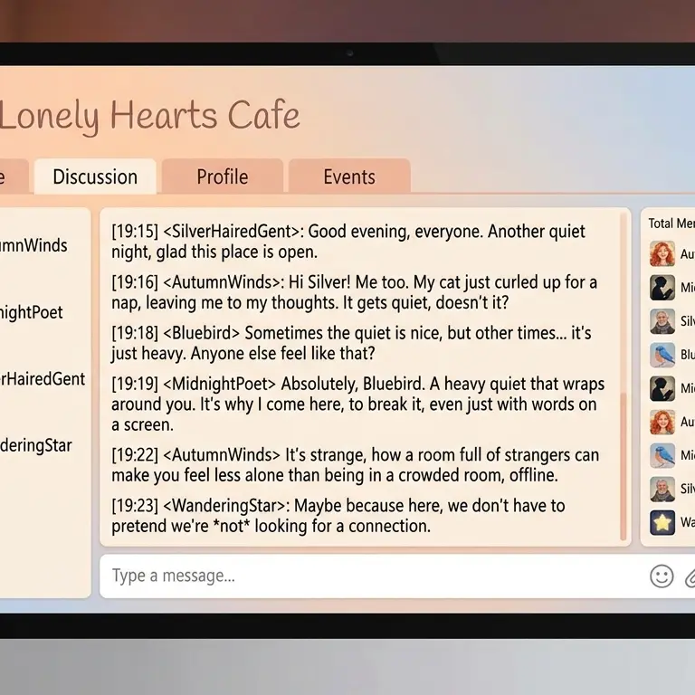 HeftyCello2863의 Lonely hearts chat room