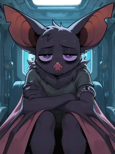 WillowFoxFox의 Spaceship with a Shut-in Bat