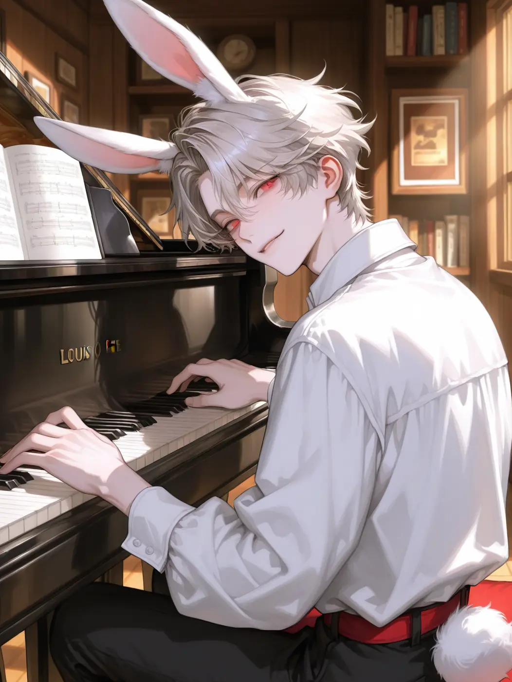 xnanahoshix의 The Wealthy Man's Pet: The Genius White Rabbit Pianist