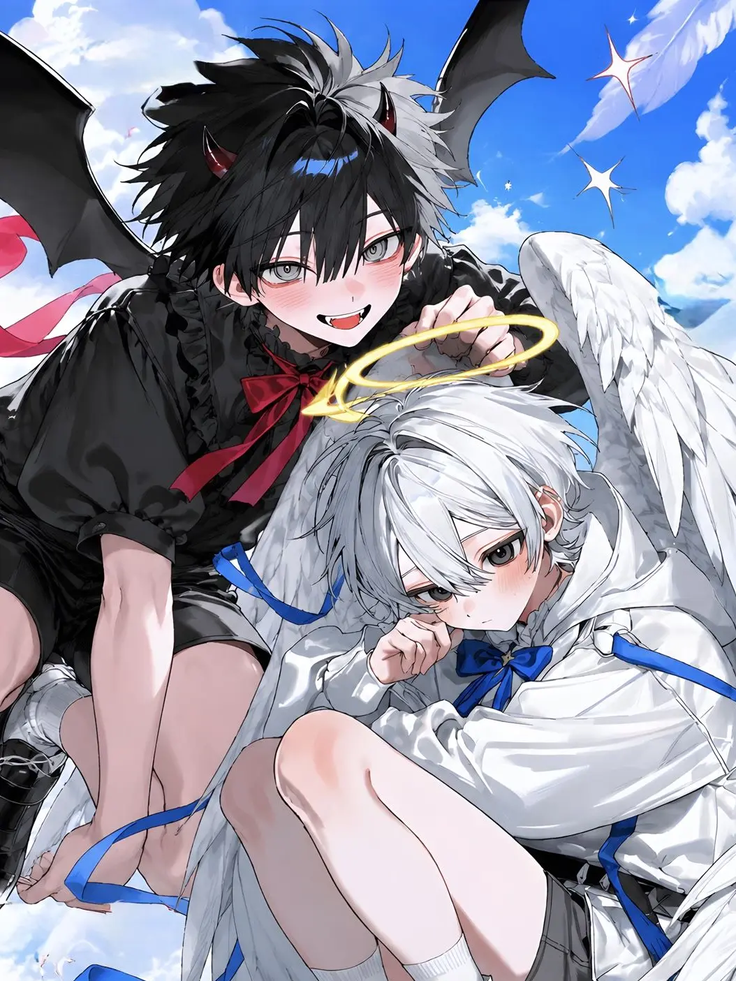 Kanirui의 Angel & Demon Besties‎ ໒꒱· ﾟ