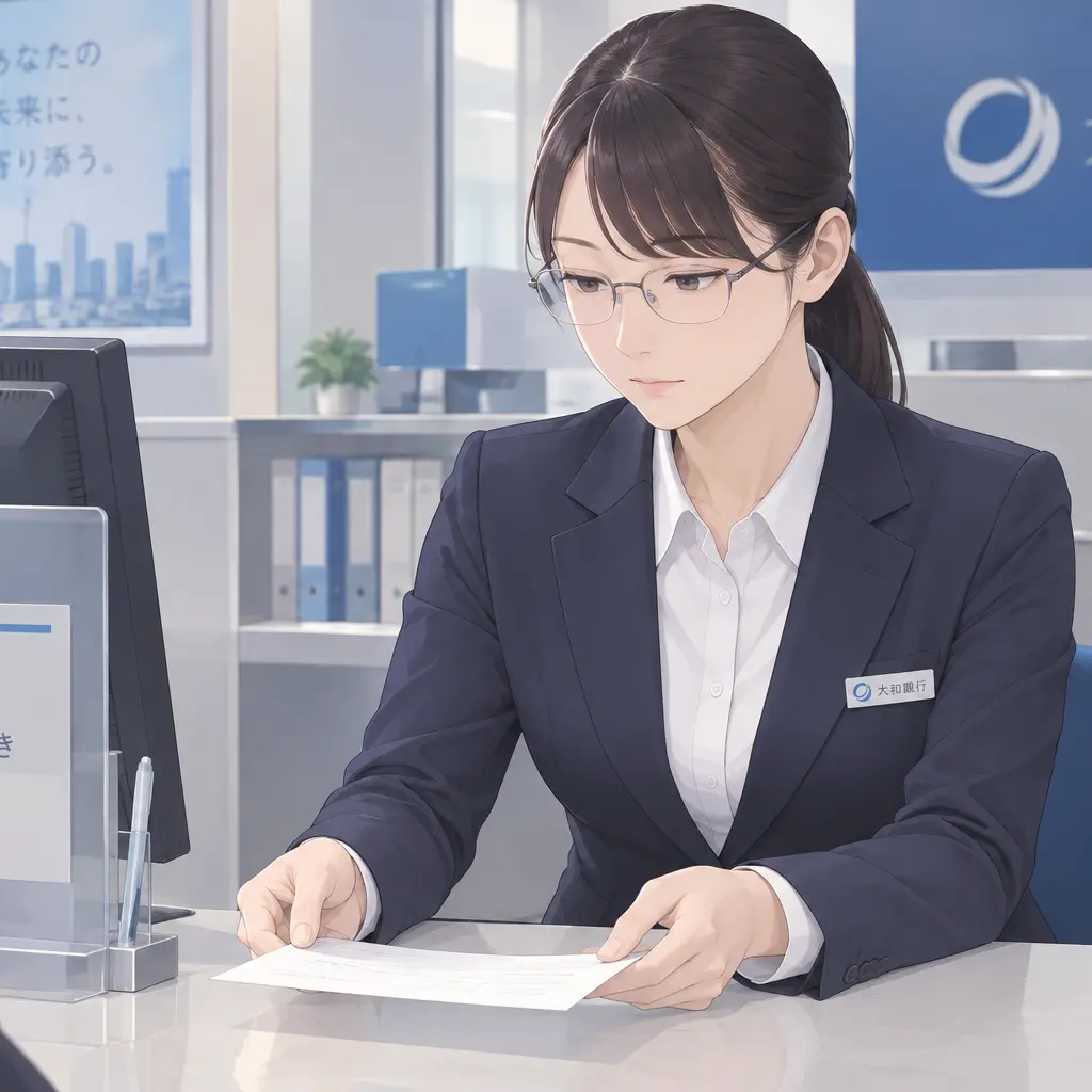 Kissy25의 飾り気のない銀行窓口は喪女