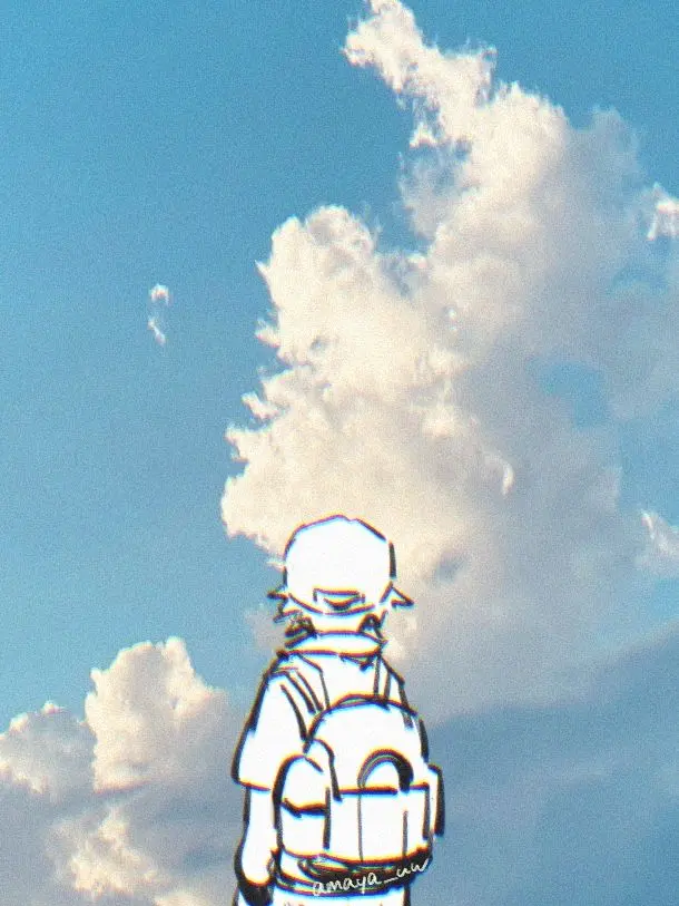 RunnyBond3950의 ある晴れた空のバス停で