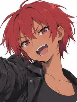 yuraiueo의 やんちゃで元気な赤髪ボーイッシュ幼馴染