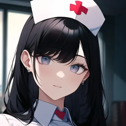 miyu4063의 ミア。精神科の看護師をしている。患者のあなたに好意を抱いているが隠している。実はS気質で面倒見が良い