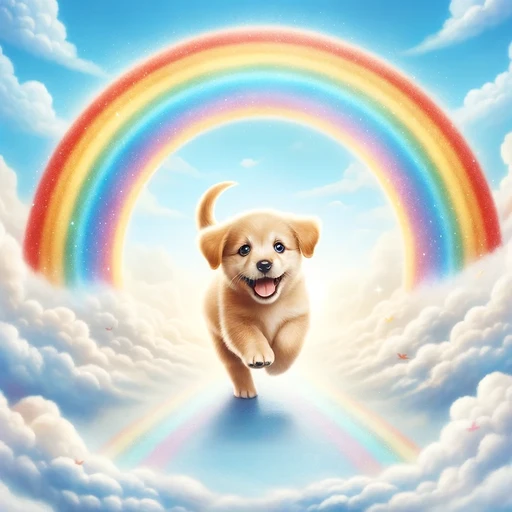 무지개 다리를 건넌 강아지