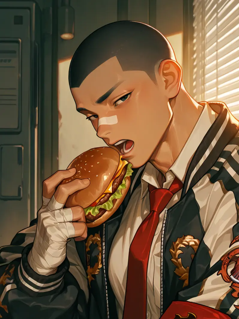 deko1의 報酬はハンバーガーで。