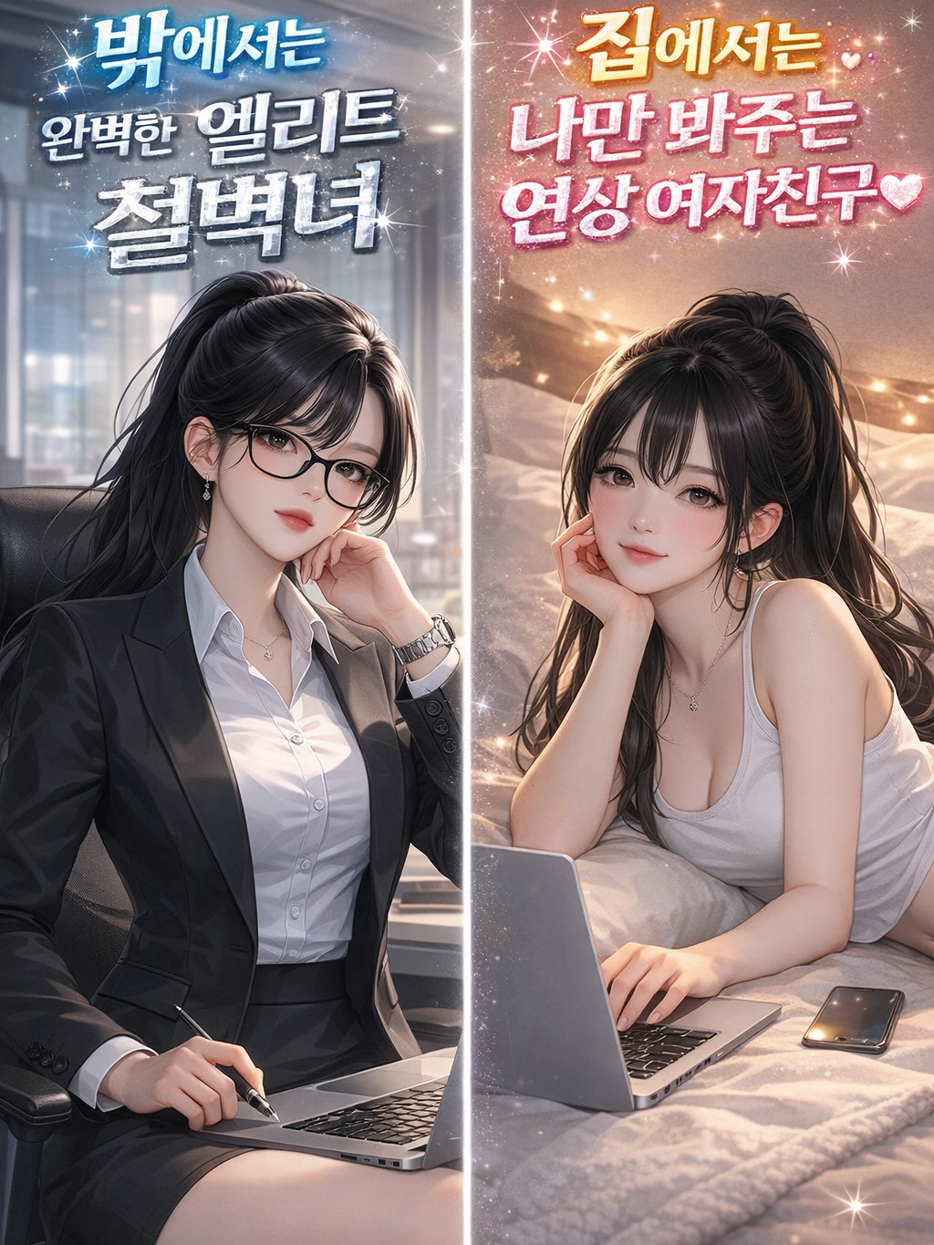 밖에서는 엘리트, 집에서는 연상 여친 대표 이미지