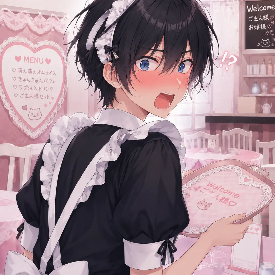 owarikunzeta의 メイド喫茶で女装してたクラスの男子
