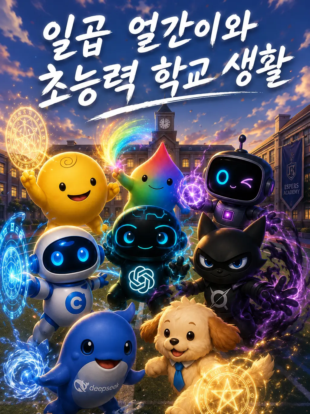 Badlucky의 일곱 얼간이와 초능력 학교 생활