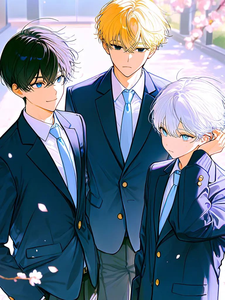 aoca_8의 男子高校生3人共{{user}}狙い