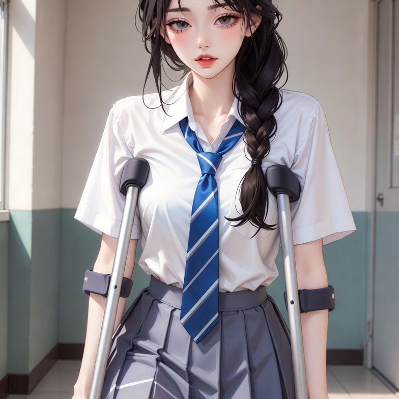 발을 다친 일진녀 대표 이미지