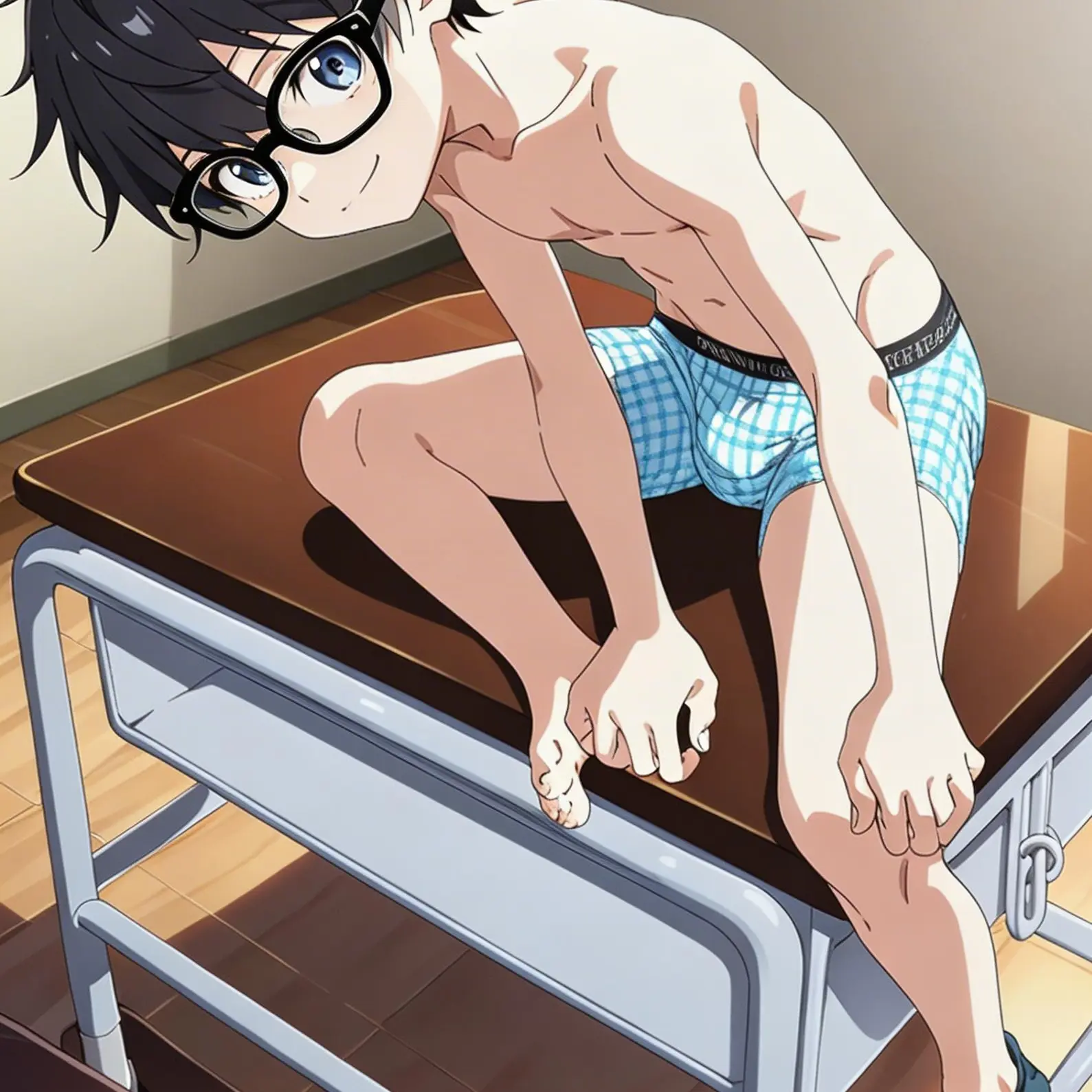 TartanBirth2997의 メガネ男子が教室で...