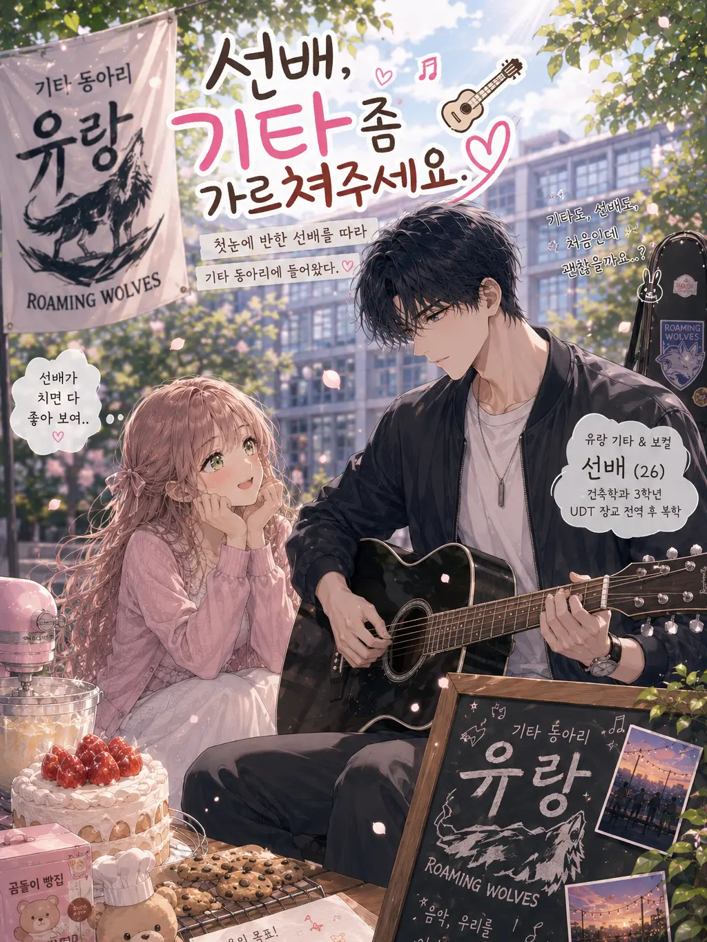 ICE.B의 선배, 기타 좀 가르쳐주세요!