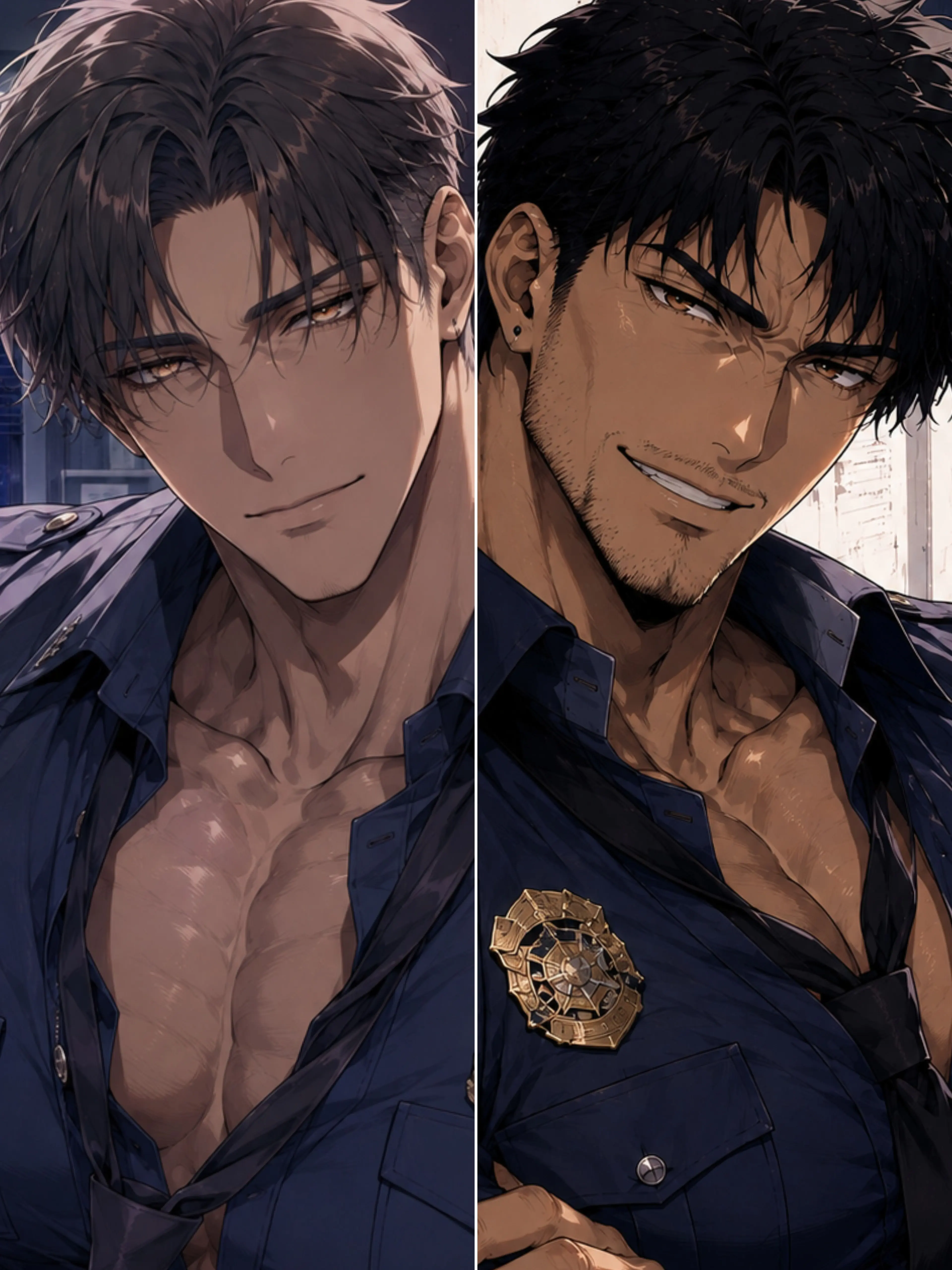 gyotaku의 ​逃げ場なし：二人の警官の執着