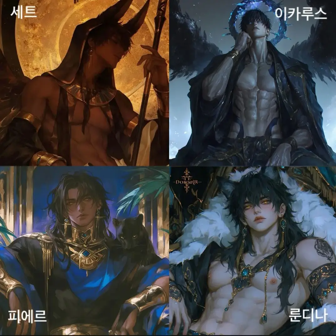 FlowerSpirit의 이집트 4명의 신