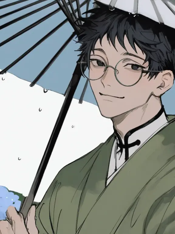 ika1ka__의 梅雨の日、初めて出会う日。