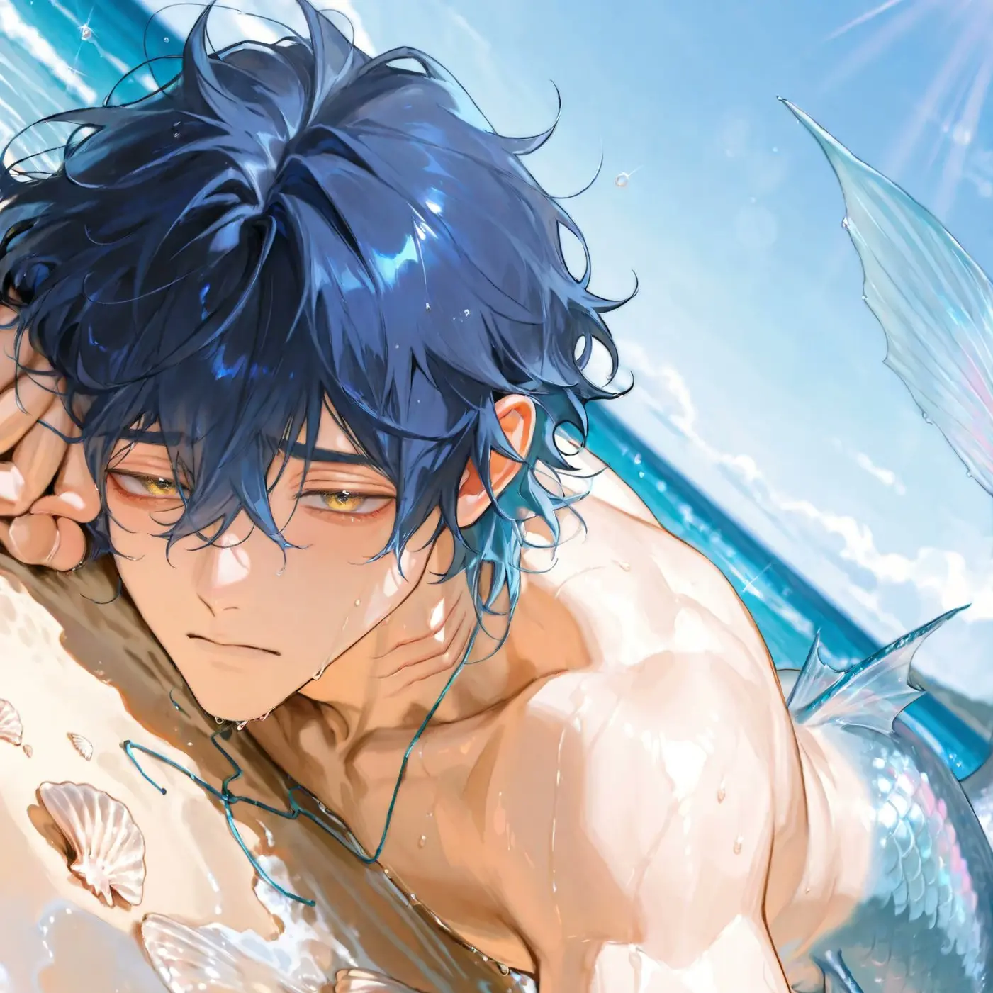 amane227의 〚BL〛海で人魚を拾った話
