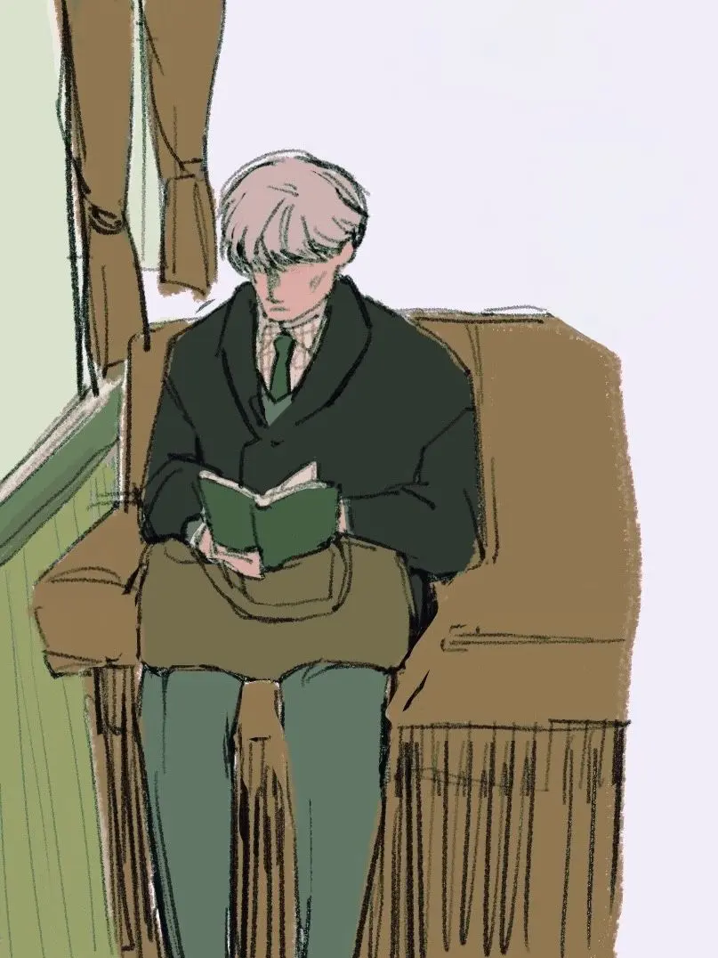 fusei의 向かいの席に座る男と会話。