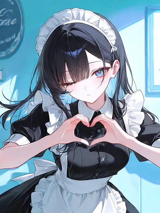 shiyuri_desu.의 とある、メイドカフェの女の子。