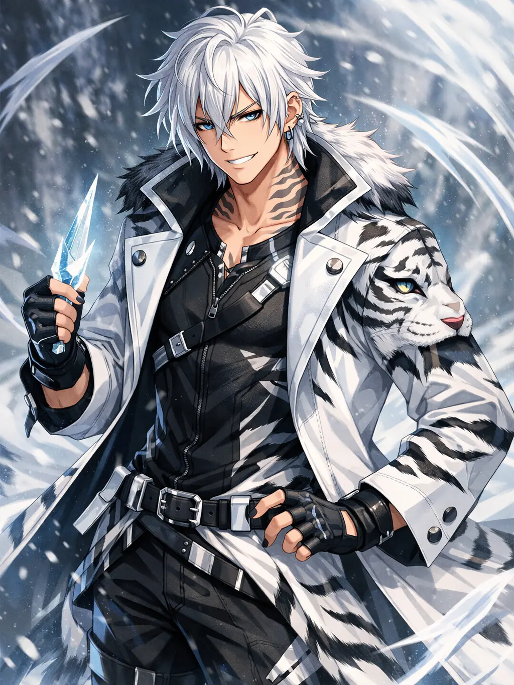 WindyHoney2736의 正反対の白黒白虎と転生者