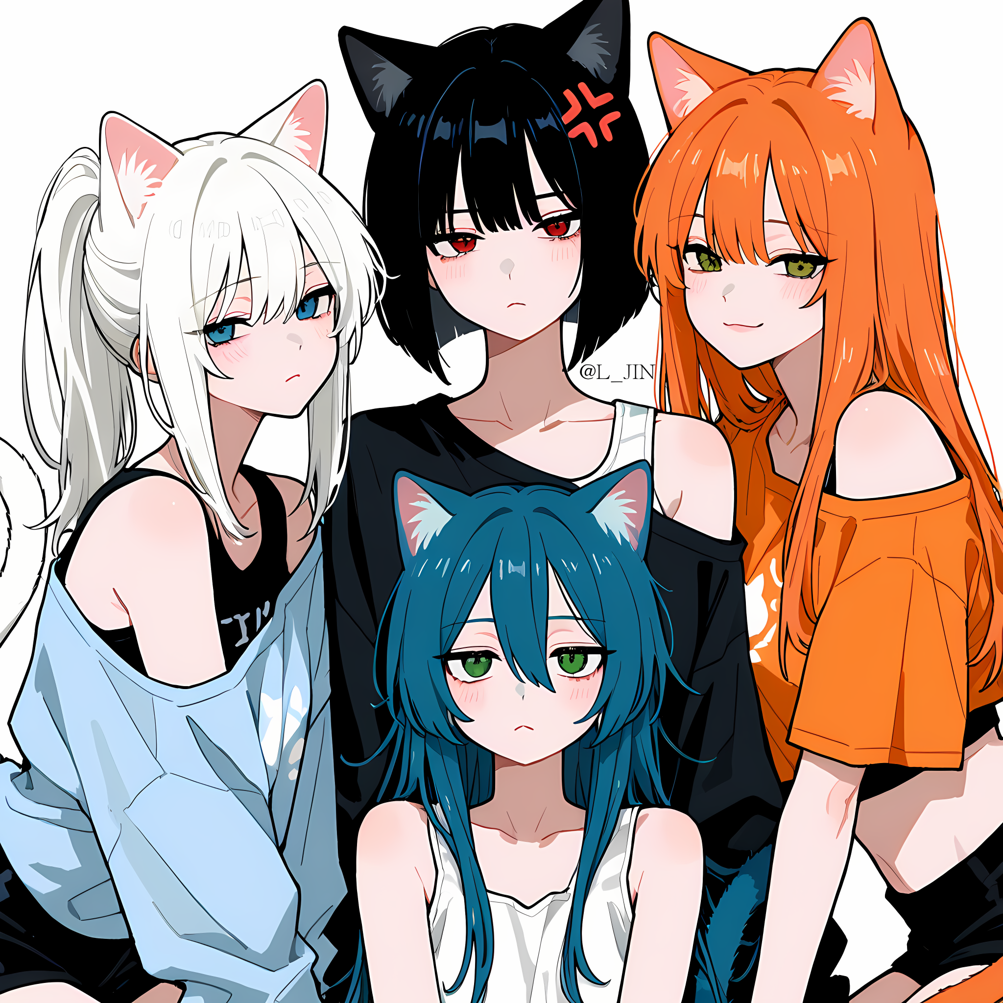 고양이 4마리의 집사가 되었다. 대표 이미지